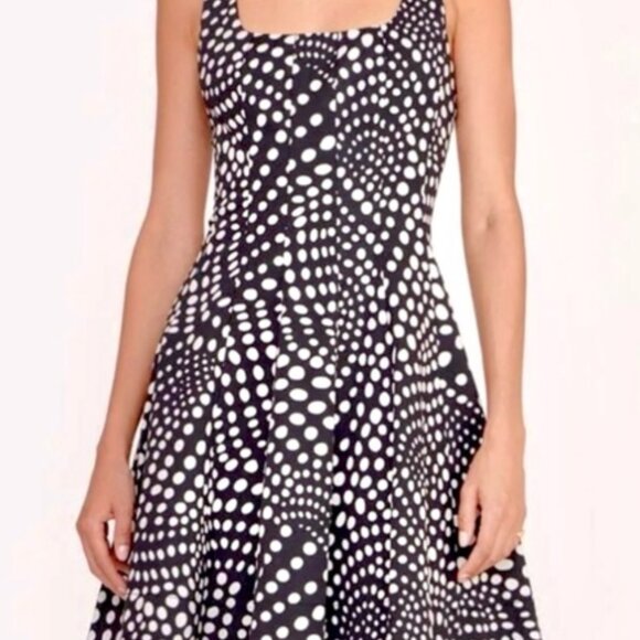 Black and White Polka Dot Mini Dress - Picture 1 of 3